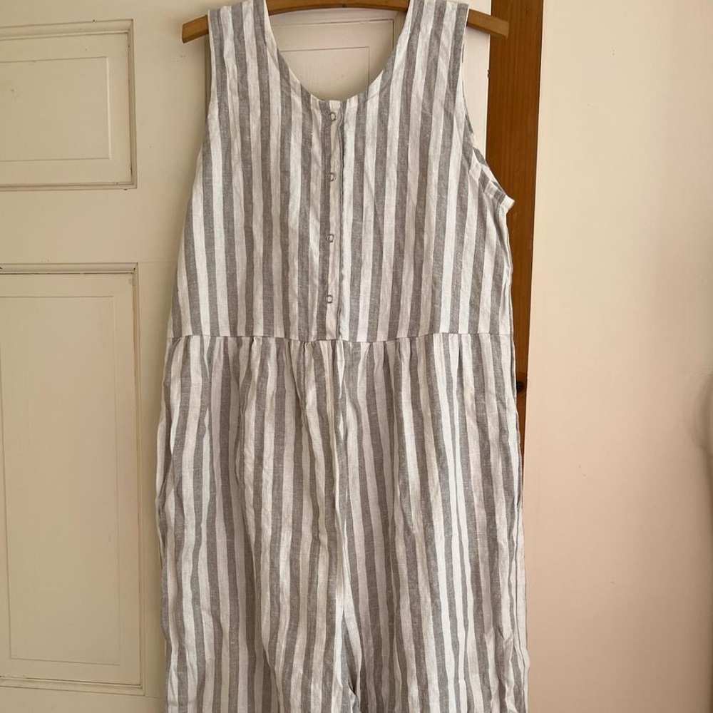 Conscious clothing linen backyard jumper, women’s large